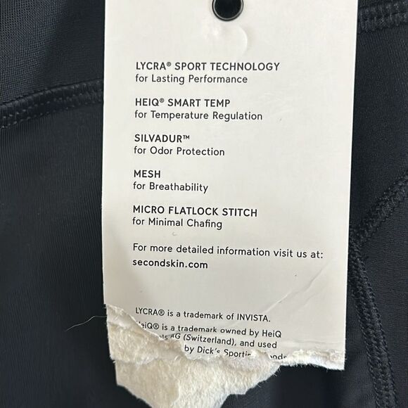 NWT Second Skin Black Compression Athletic cropped Leggings Women's size Small - Picture 4 of 5
